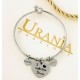 Bracciale rigido frase con cuore pendente 'Ti voglio bene Stronza'
