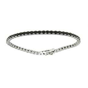 Bracciale Tennis nero 3 MM