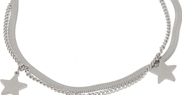 Bracciale A Stella In Acciaio Inossidabile – Lunghezza 21 Cm, Design Minimal - 4