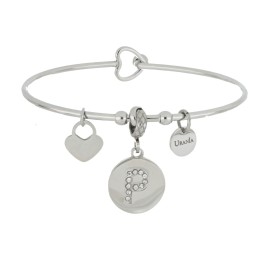 Bracciale rigido inziale P pendente 