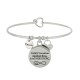 Bracciale rigido frase con piastrina pendente 'Family'