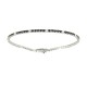 Bracciale Tennis 5 nero + 1 bianco 2 MM Argento 925