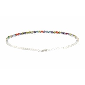 Bracciale Tennis regolabile multicolor 2 MM