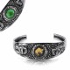 Bracciale Andromeda Toro con pietra reversibile verde