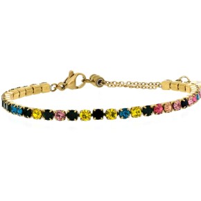 Bracciale Choker Dorato Multicolor