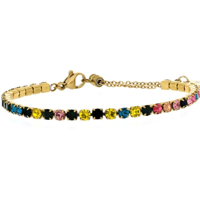 Bracciale Choker Dorato Multicolor Bracciale Choker Dorato Multicolor