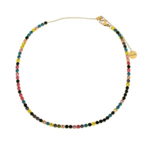 Collana Choker Dorata Multicolor Collana Choker Dorata Multicolor