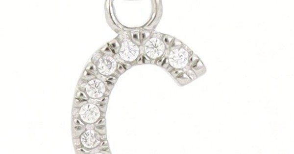 Collana Con Iniziale C In Argento 925 E Zirconia - Regolabile 40-45 Cm - Regalo Con Panno - 2