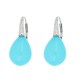 Orecchini Coral pasta di Turchese in argento 925  a monachella