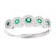  Anello regolabile degradè verde in argento 925