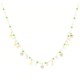 Collana Varsavia  dorata con stelline e perline verdi e rosa