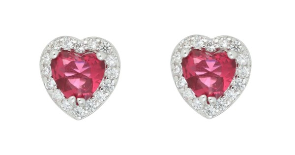 Cuore collana orecchini gioielli set Swarovski Crystal Heart 925 argento sterling - San Valentino regalo per moglie fidanzata migliore amico amore - Italia