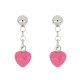 Orecchini baby medio lunghi con cuore 
