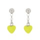 Orecchini baby medio lunghi con cuore 