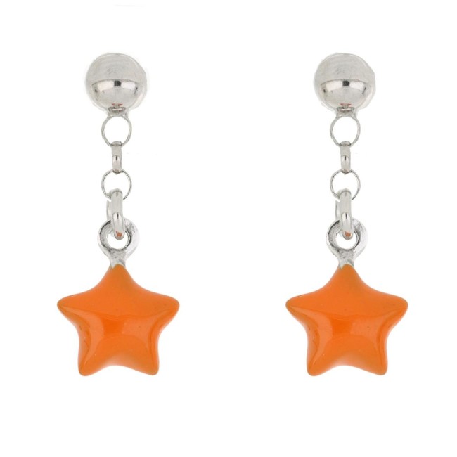 Orecchini baby medio lunghi con stella