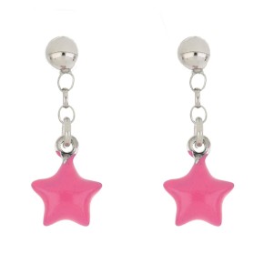 Orecchini baby medio lunghi con stella