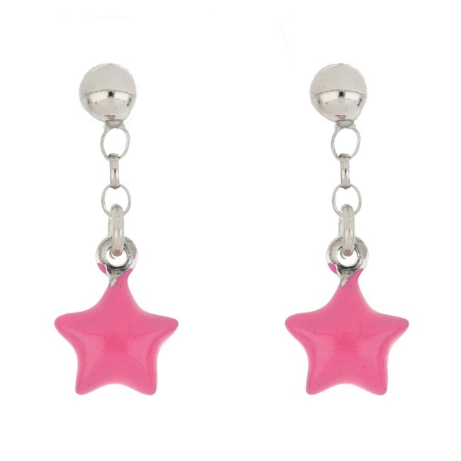 Orecchini baby medio lunghi con stella