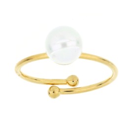 Anello Perla dorato