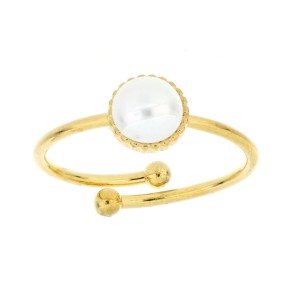Anello Perla dorato