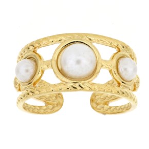 Anello Perla dorato