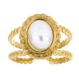 Anello Perla dorato