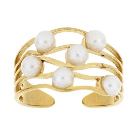 Anello Perla dorato