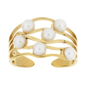 Anello Perla dorato