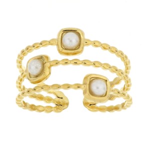 Anello Perla dorato
