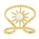 Anello Perla Sole dorato
