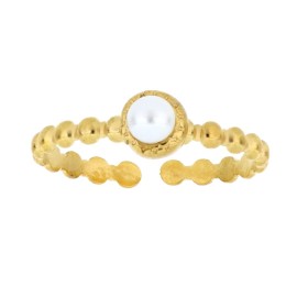 Anello Perla dorato
