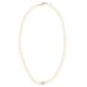 Collana perle 8 mm con zirconi centrali in argento 925