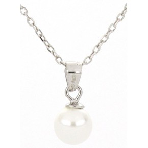 Collana Perla 6 MM pendente 