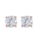 Orecchini punti luce Rosè 6 MM in argento