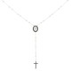 Collana rosario in argento 925 con zirconi neri 