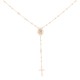 Collana rosario rosè in argento 925 con zirconi 
