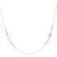 Collana rosario girocollo rosè con perline bianche 