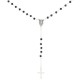 Collana rosario con cristalli neri