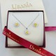 Collana e Orecchini Girasole in Argento 925