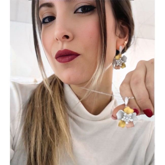Collana Sidney Fiore Tricolore