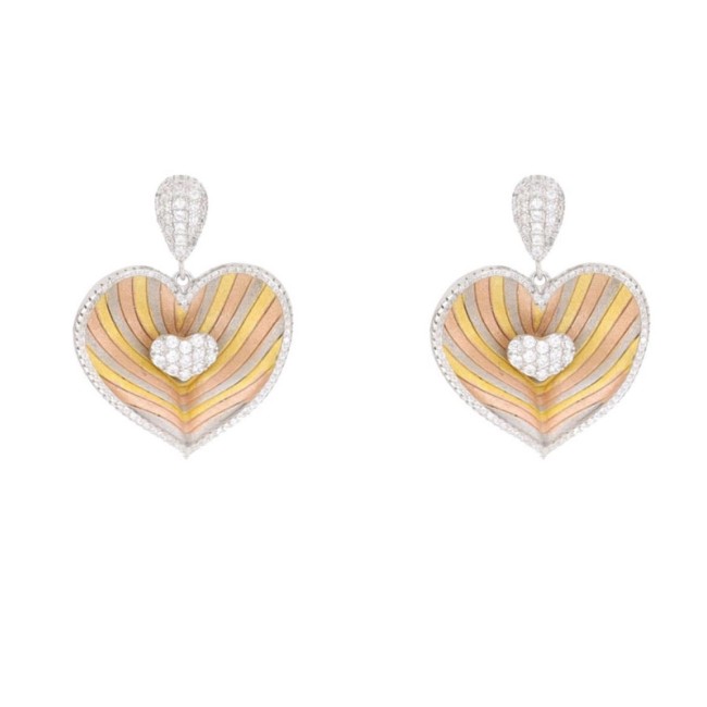 Orecchini Sidney Cuori Tricolore