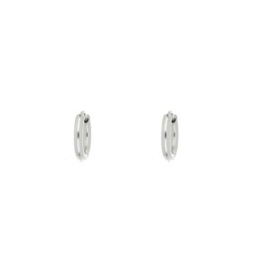 Orecchini cerchi in Acciaio argentato 14 mm