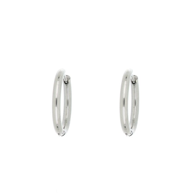 Orecchini cerchi in Acciaio argentato 20 mm