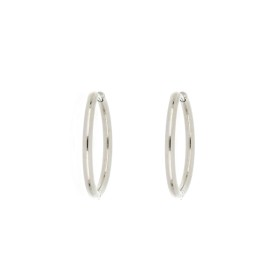 Orecchini cerchi in Acciaio argentato 24 mm
